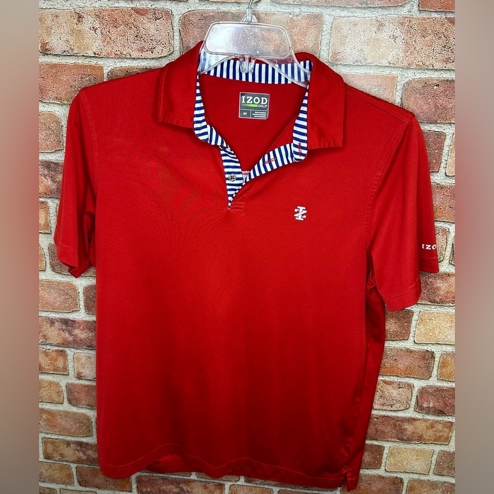 IZOD Men's Red golf Shirt size S